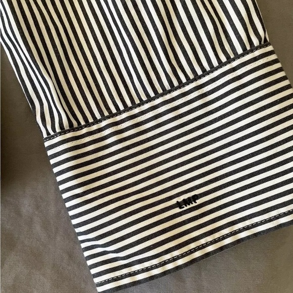J.Crew Haberdashery Black and White Striped Button Up - size medium tall - Picture 2 of 11